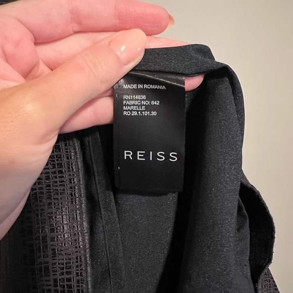 REISS Marelle Textured Pleated-Skirt Dress Women’s Size 2 - Picture 7 of 11